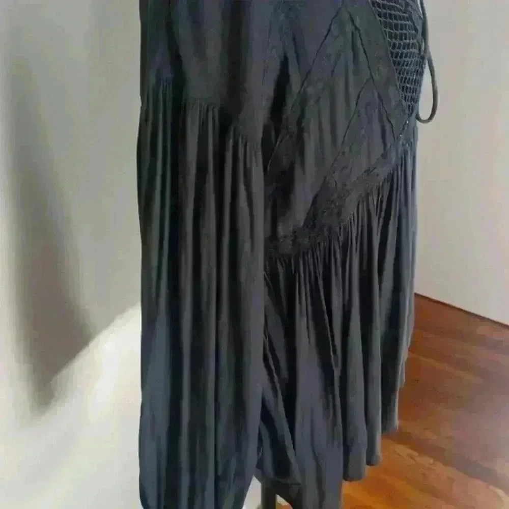 Free People Pebbled Don't Let Go Peasant Top S